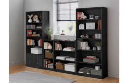 HOME Maine Small Extra Deep Bookcase - Black Ash